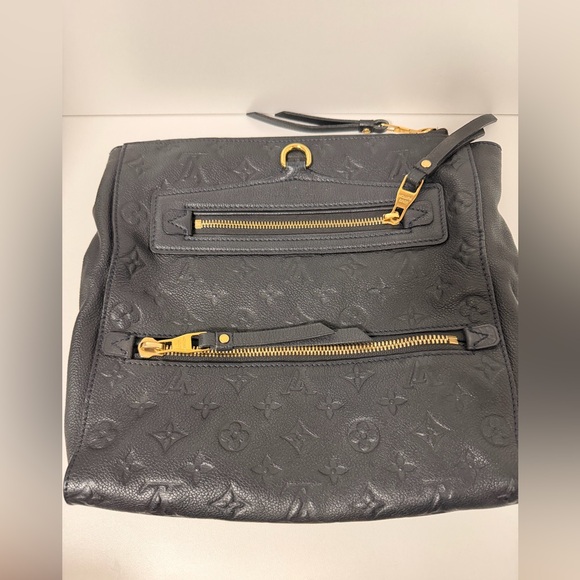 Authentic Louis Vuitton Petillante Empreinte Clutch Blue-Black with Added Strap - Picture 13 of 16